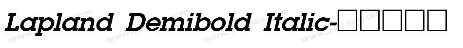 Lapland Demibold Italic字体转换